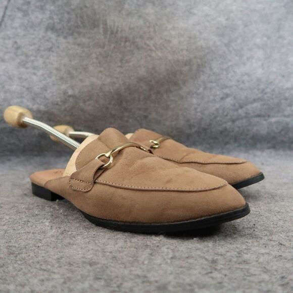 Restricted Shoes - Restricted Shoes Womens 8 Mule Flats Slip On Classic Brown Casual Lifestyle